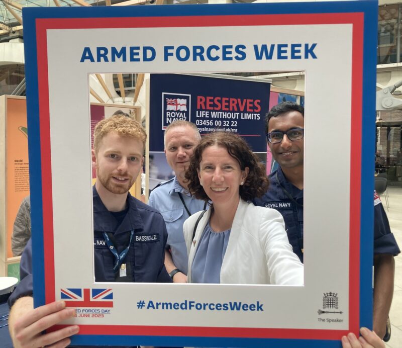 Anneliese Dodds with Royal Navy Reservists